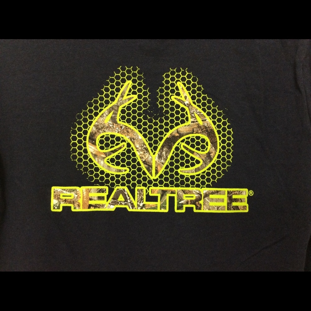 RealTree Boys Size 4 Long Sleeve Shirt Navy camo hunting